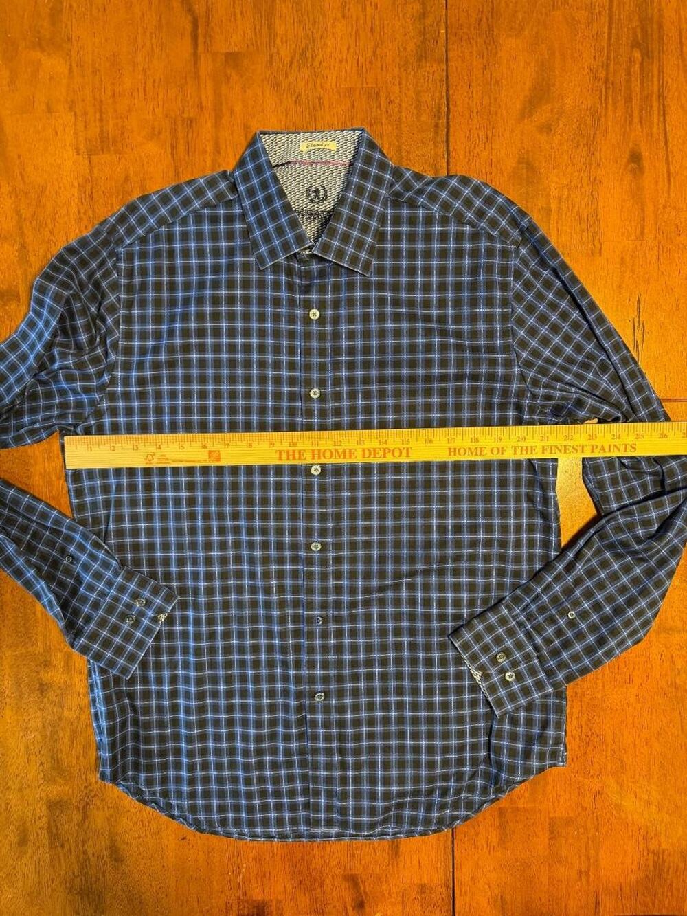 Mens Bugatchi Uomo Shaped Fit Long Sleeve Button Up Shirt, Size L